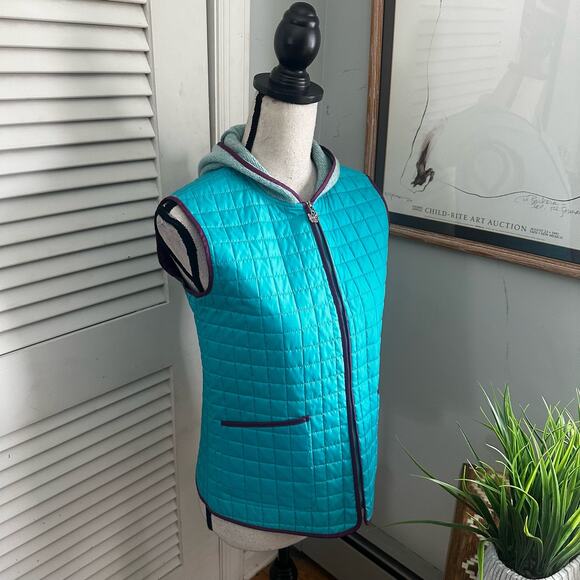 MICMAC PARIS Womens Vest Lightweight Hooded Full Zip Outdoor Casual Preppy SMALL - Picture 4 of 13